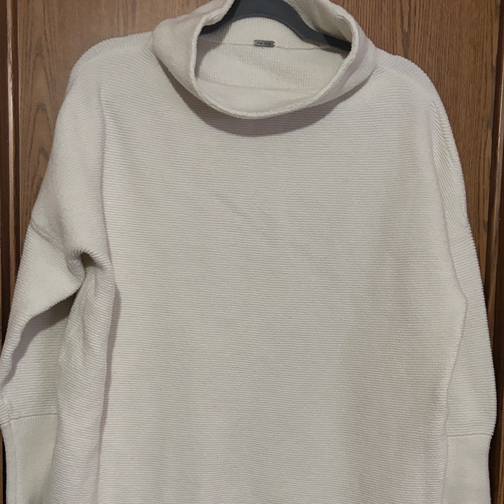 Free People Off-White Turtleneck Sweater